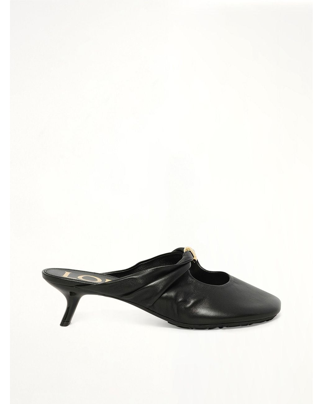 Loewe Black Pebble Soft Mule 45H