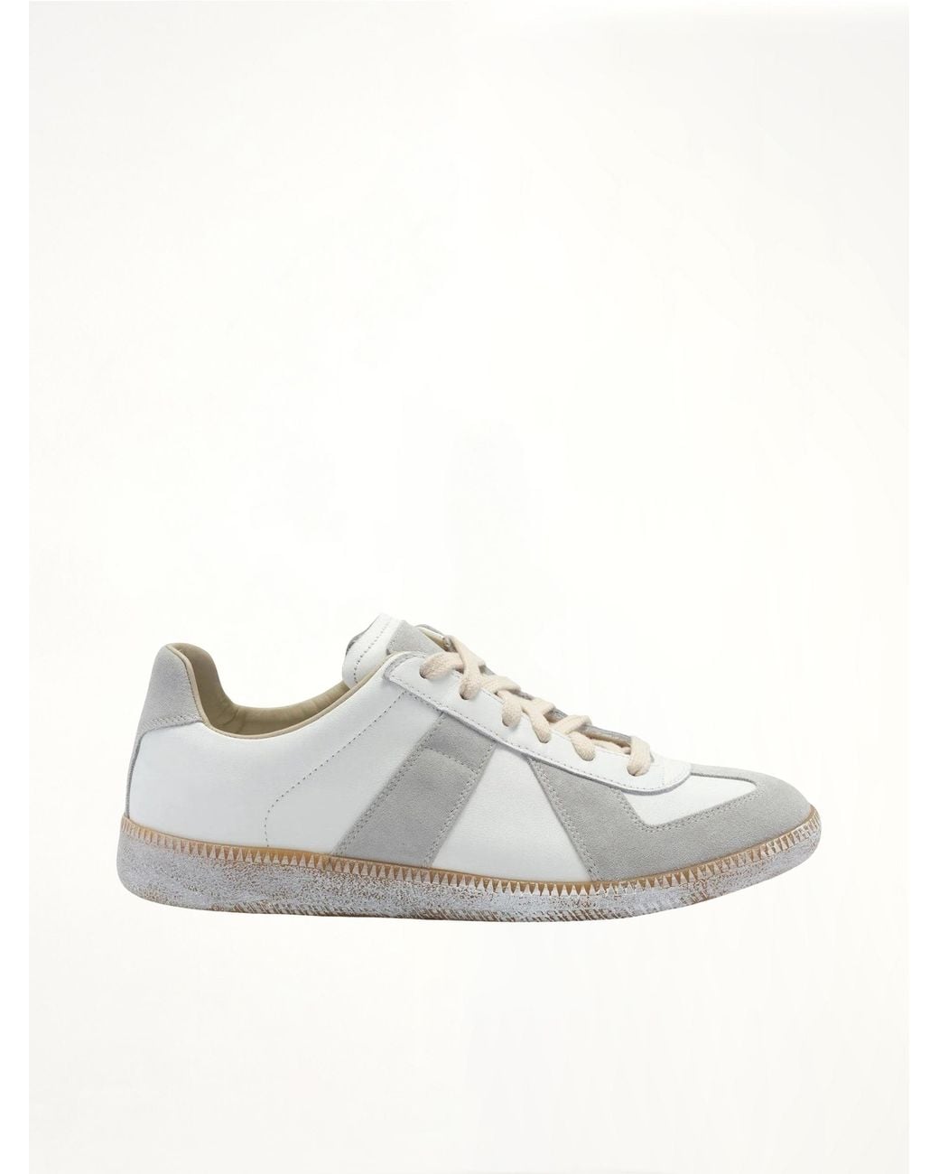 Maison Margiela White Replica Vintage Leather Sneaker for men