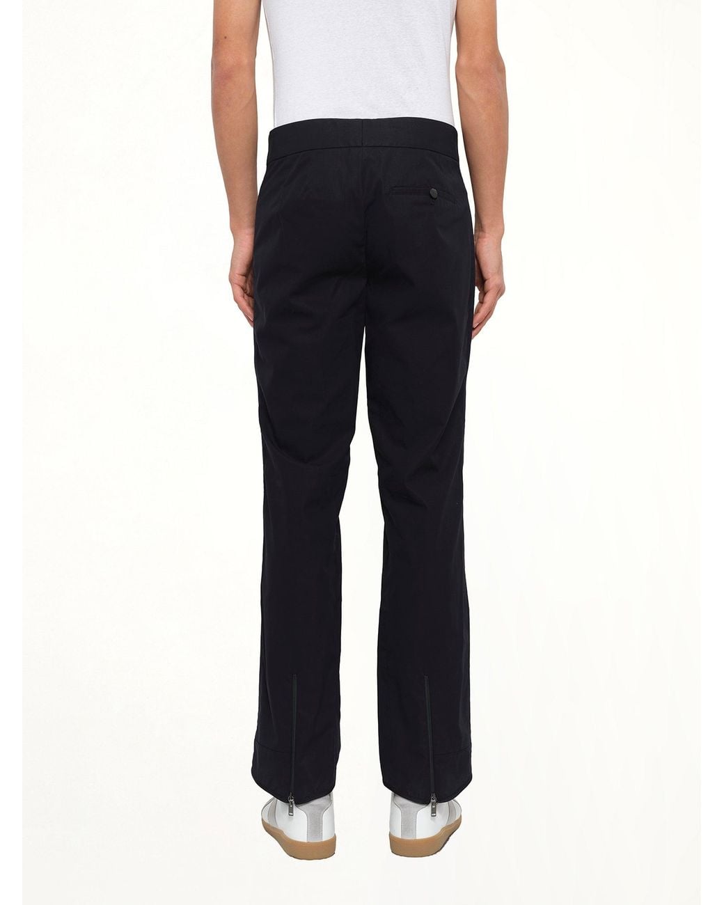 Lanvin Black Flare And Zipped Pant for men