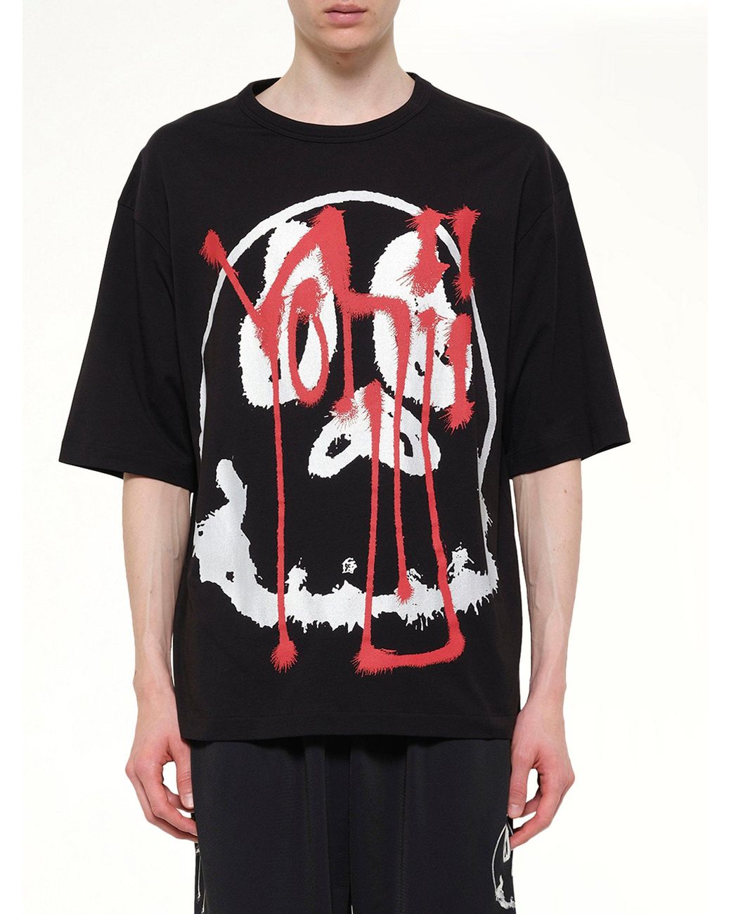 Y-3 Red Skull Graphic T-Shirt for men