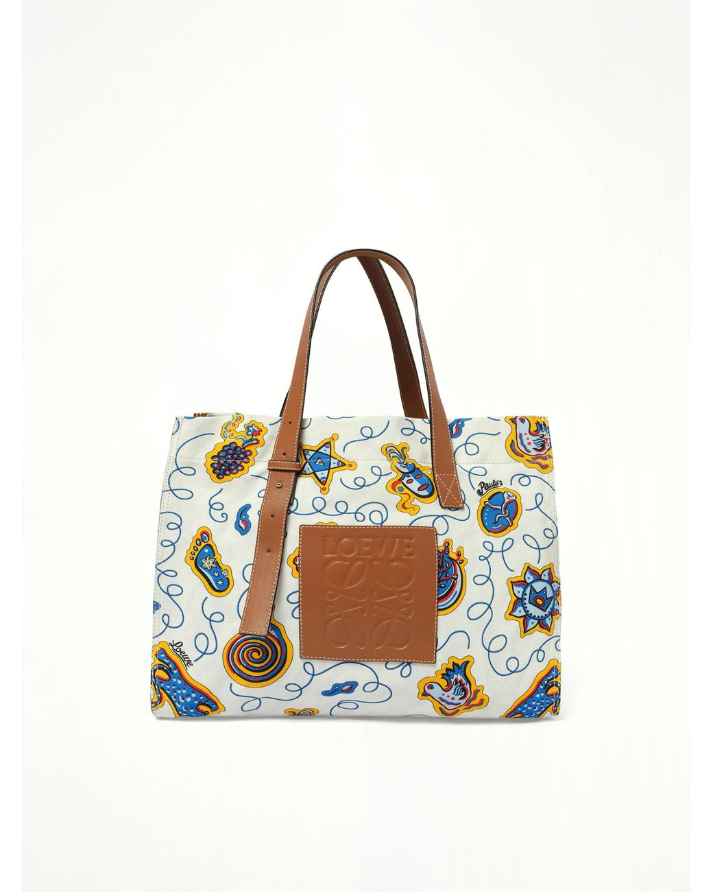 トートバッグ LOEWE Loewe x Paula Print Tote in White loewe-White-X-Paula-Print-Tote
