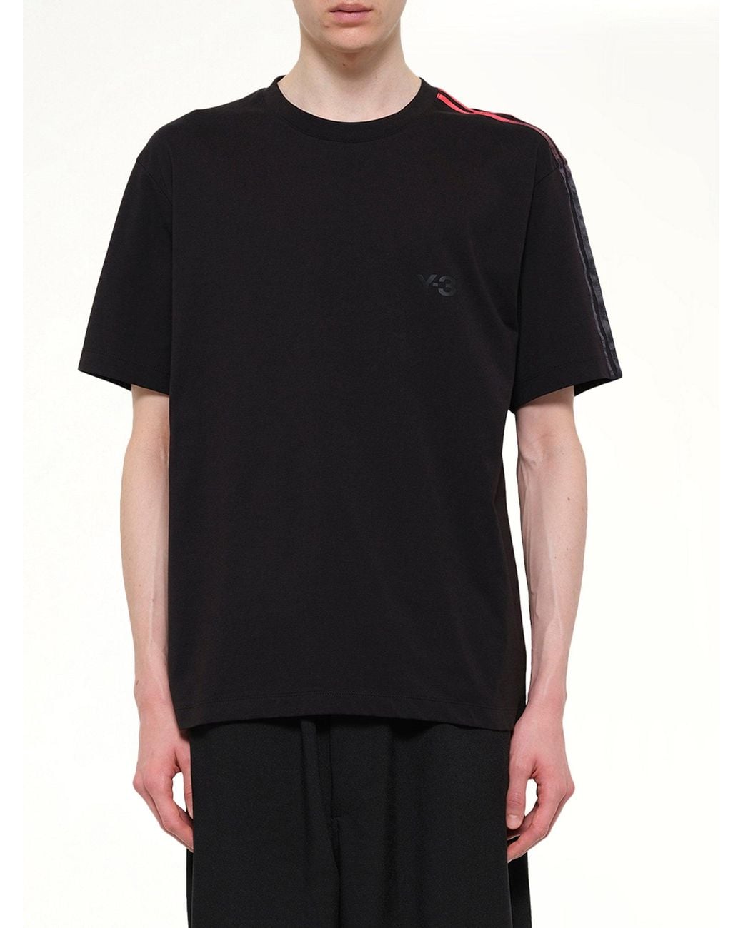 Y-3 Black Gradient 3 Stripe T-Shirt for men