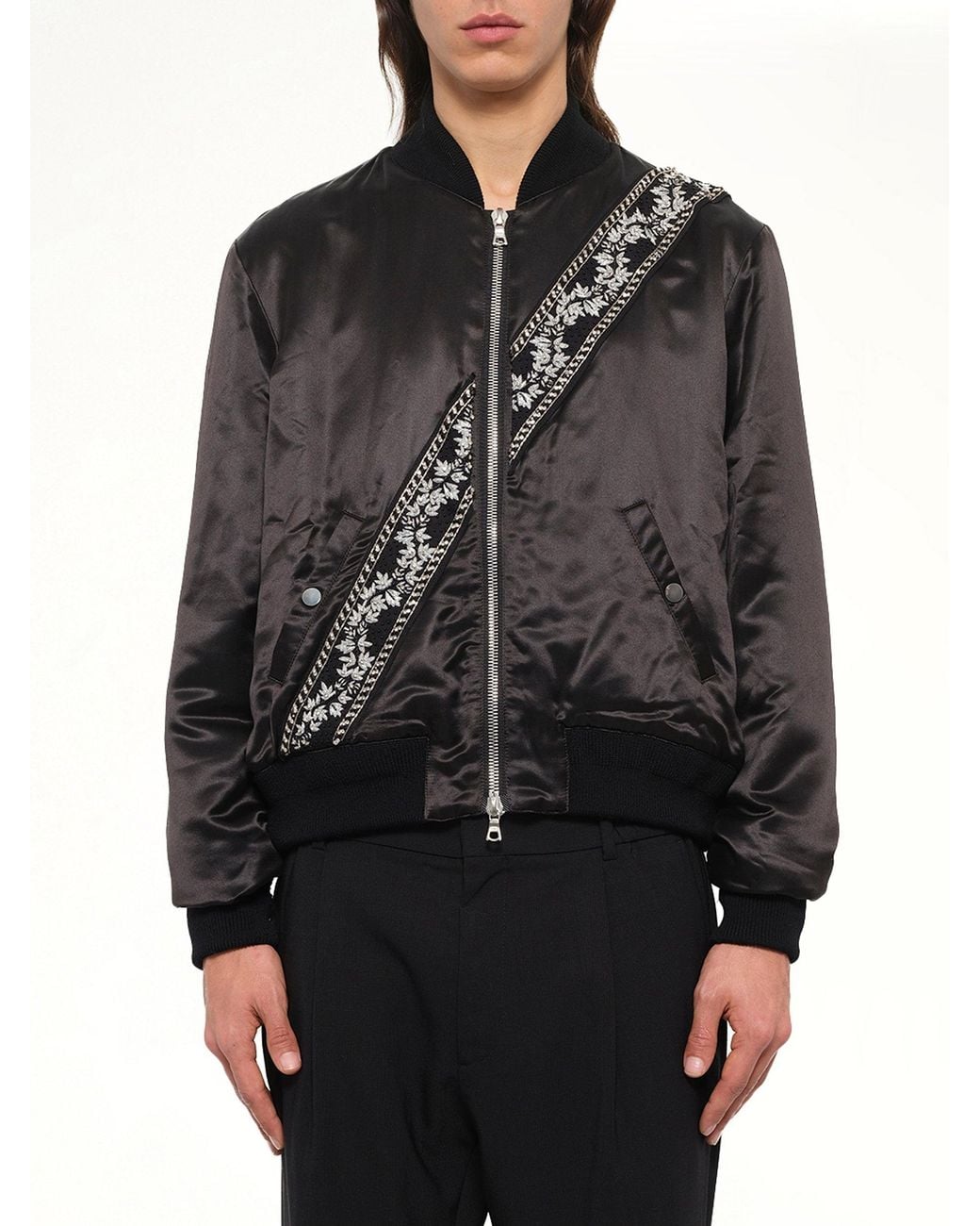 Amiri Gray Guitar Strap Bomber Jacket for men