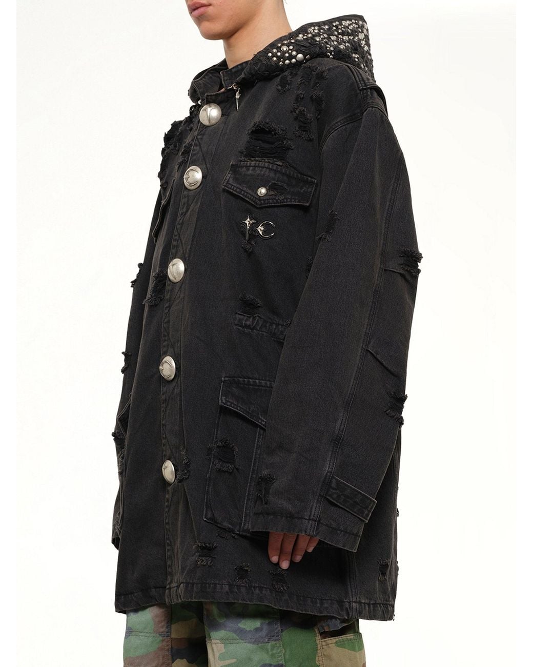THUG CLUB Black Tc Hothead M-65 Jacket for men
