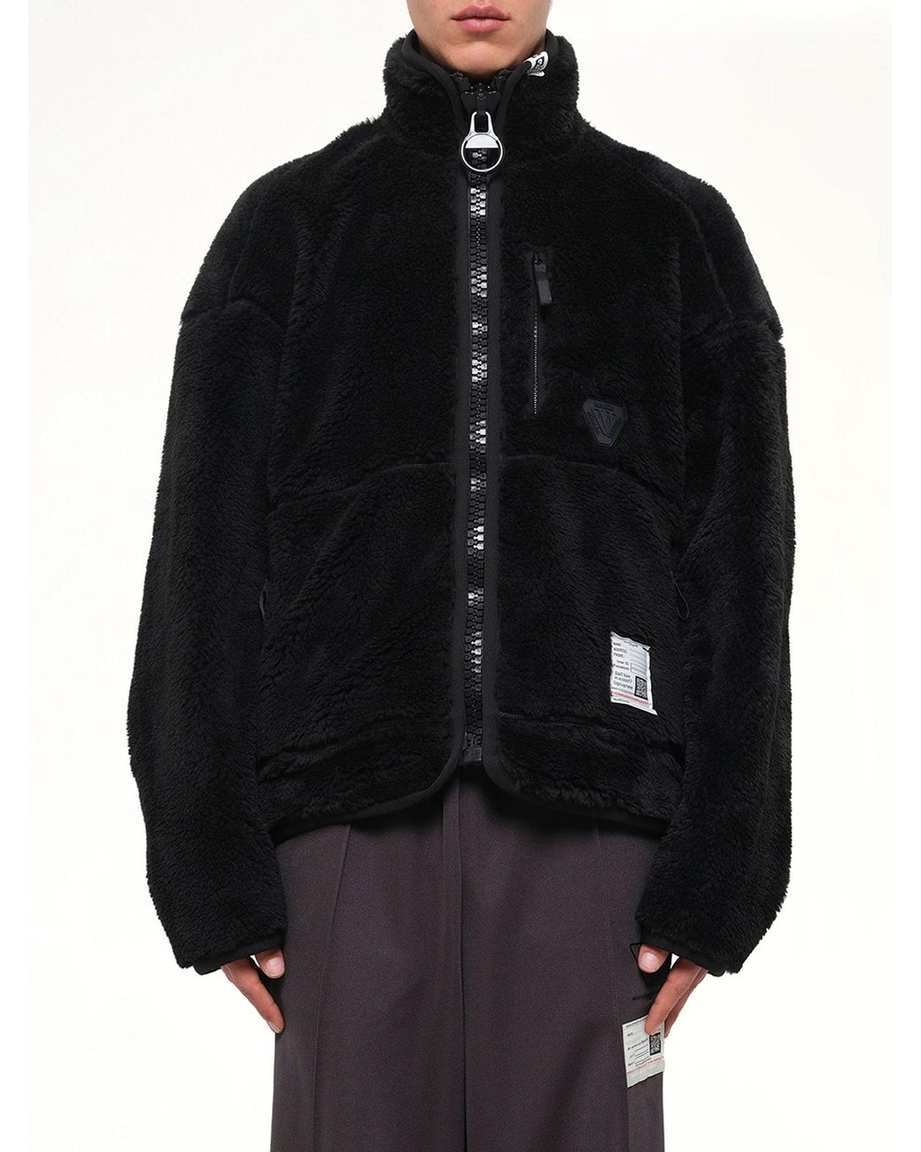 Maison Mihara Yasuhiro Black Wide Back Boa Blouson for men