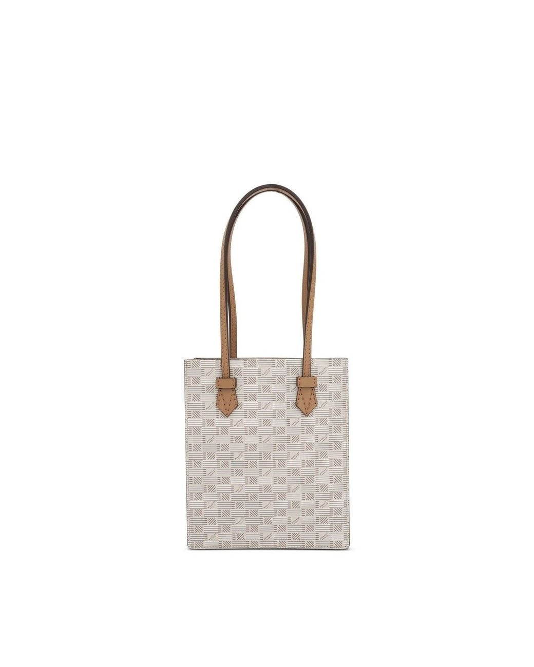 Moreau White Cannes Vertical Tote Mm, 100% Leather