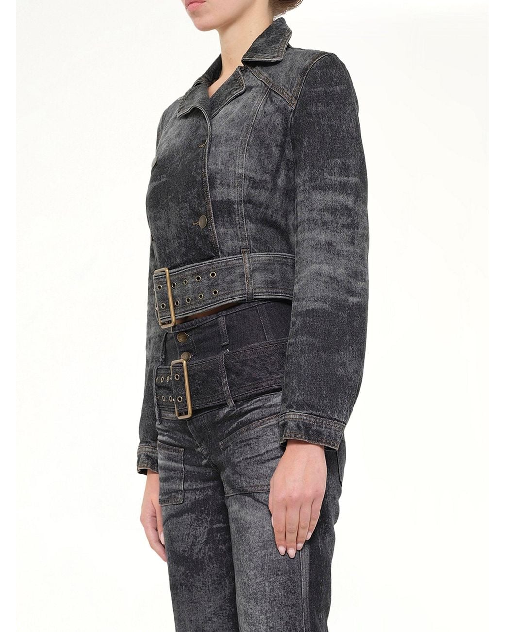 DIESEL Gray De-Legend-S Denim Jacket