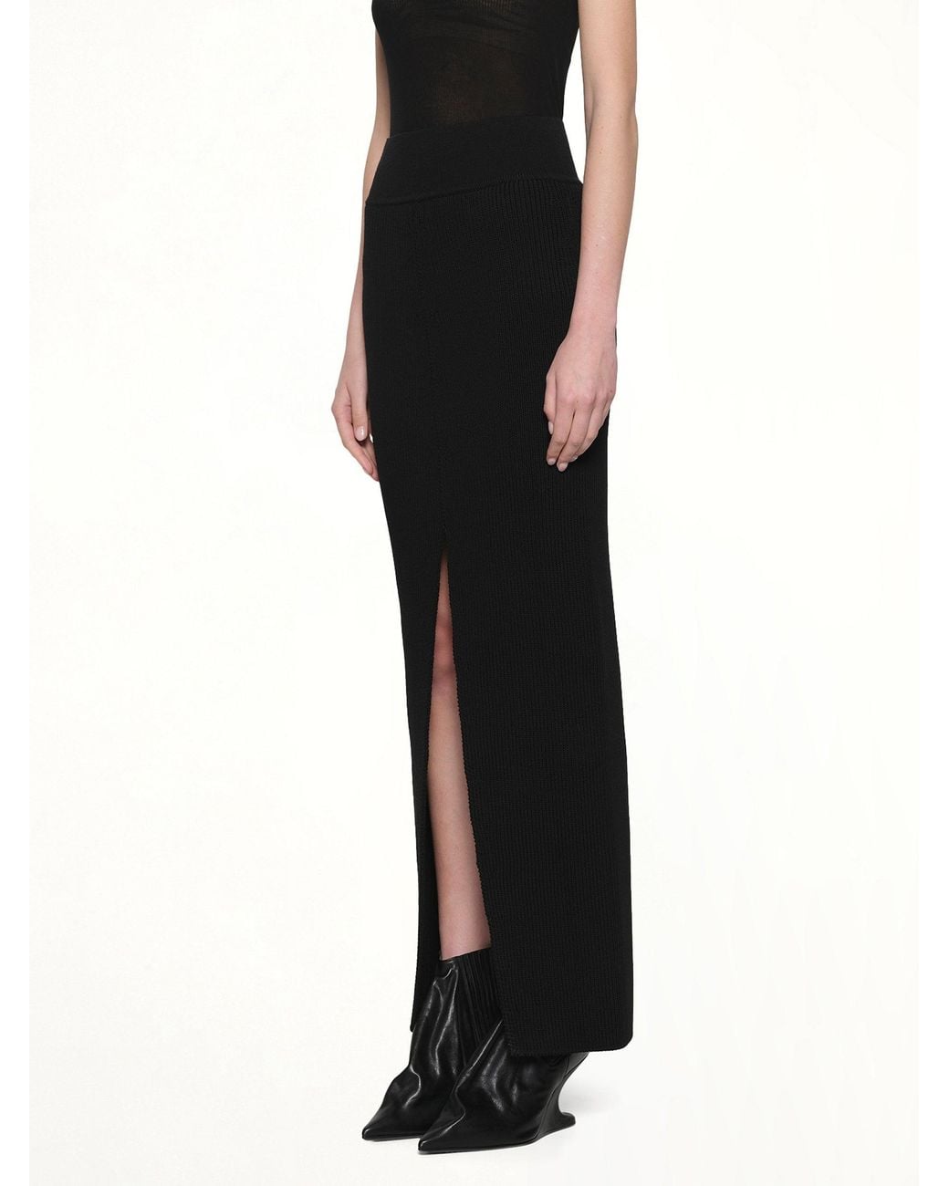Rick Owens Black Short Sliced Skirt