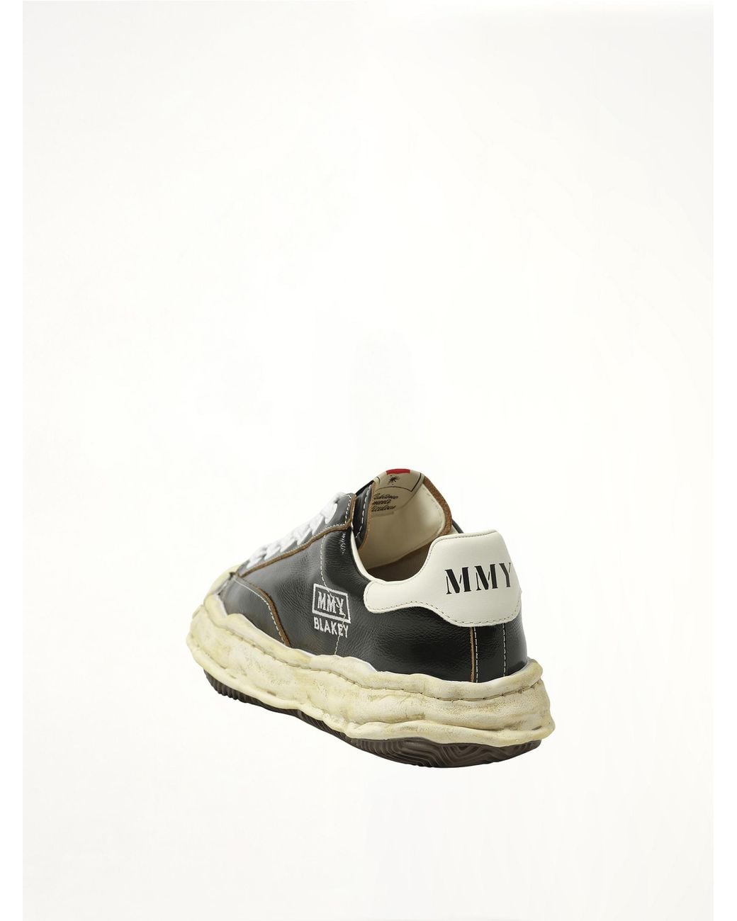 Maison Mihara Yasuhiro Black Blakey Og Wrinkled Leather Sneaker for men