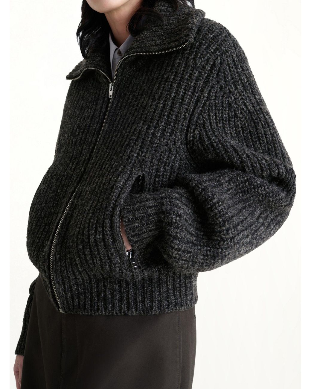 Lemaire Black Zipped Cardigan