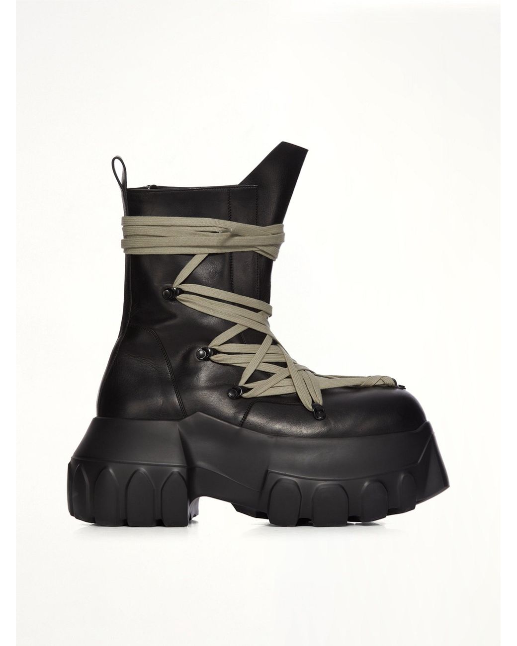 Rick Owens Black Megalace Mega Tractor for men