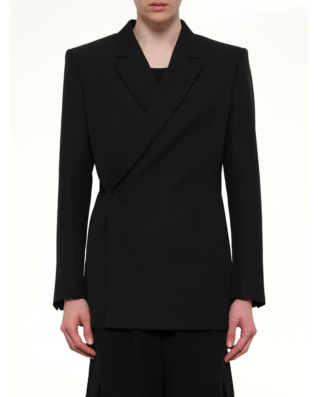 Egonlab Black Egonic Double Breasted Jacket for men