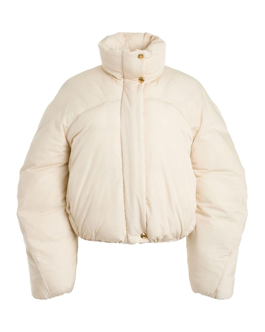 Jacquemus Natural La Doudoune Courte Caraco Jacket, Long Sleeves, 100% Polyamide