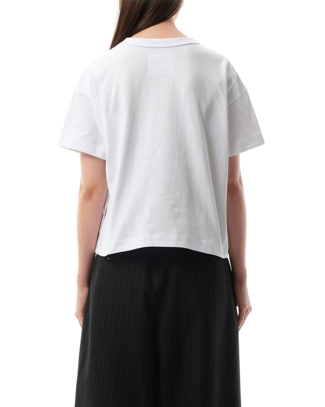 Sacai White S Jersey T-Shirt, Short Sleeves, 100% Cotton