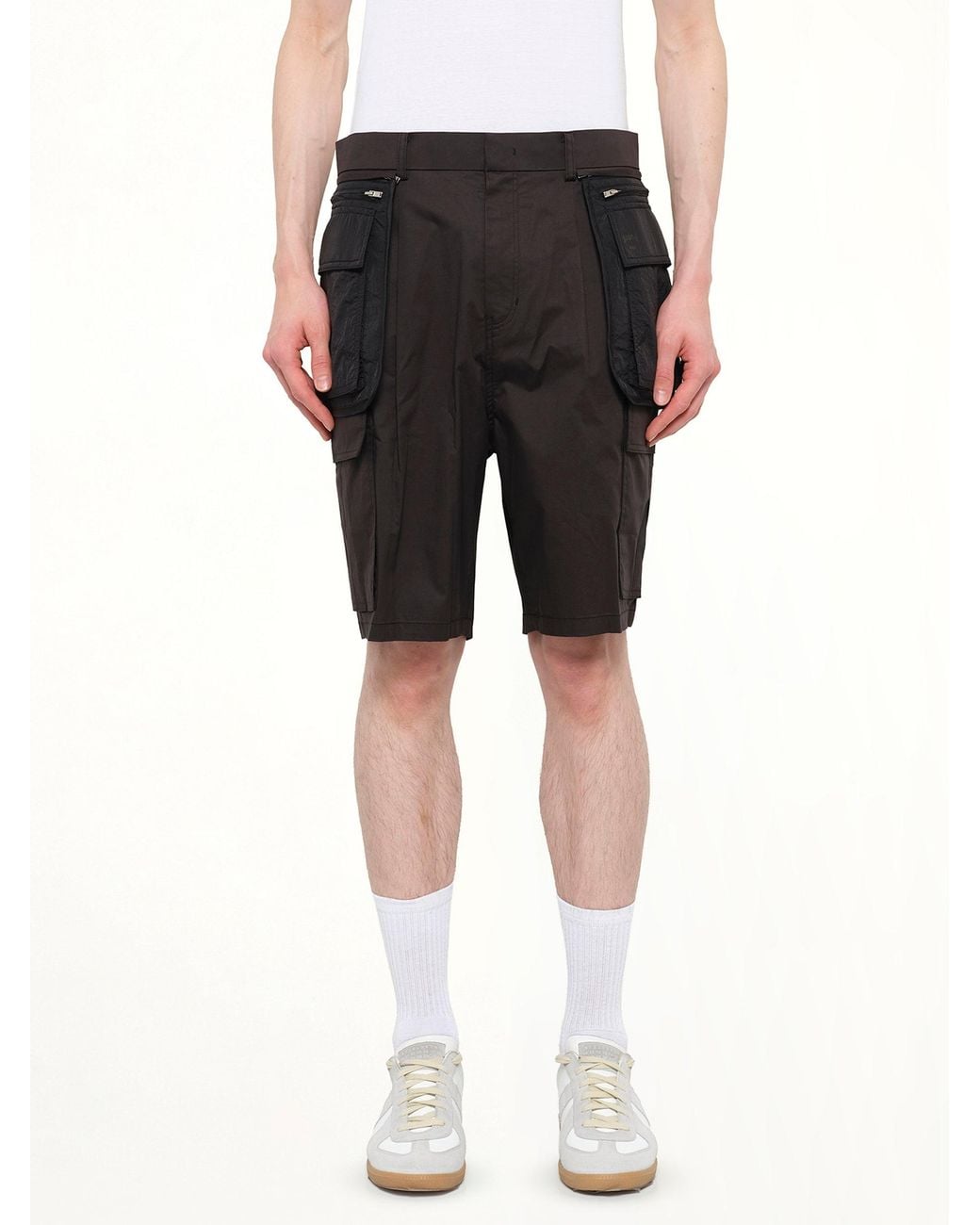 Juun.J Black Cargo Shorts for men