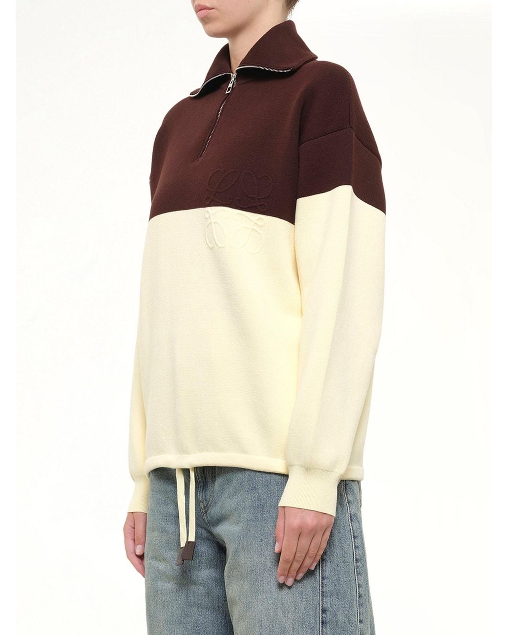 Loewe Blue Quarterzip Sweater
