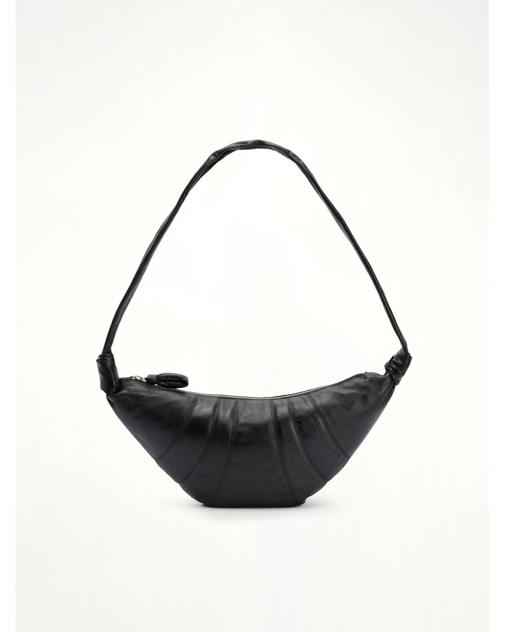 Lemaire Black Lambskin Medium Croissant Bag