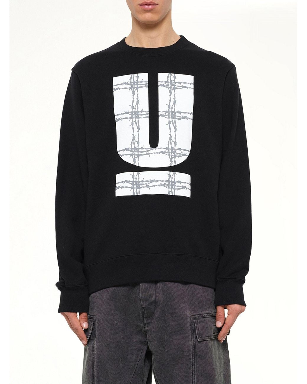 Undercover Black Barbed U Sweatshirt for men