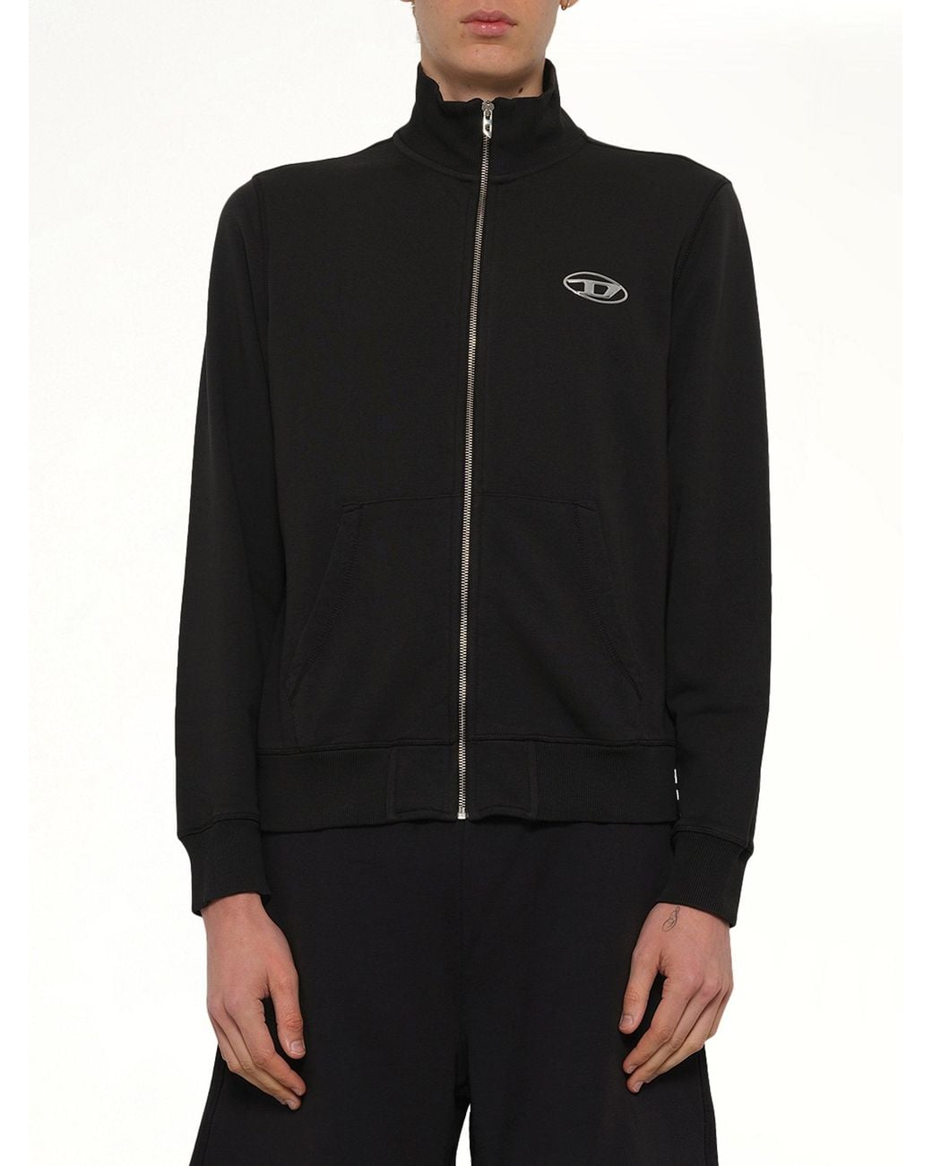 DIESEL Black Ginn-Zip-Iod Jacket for men