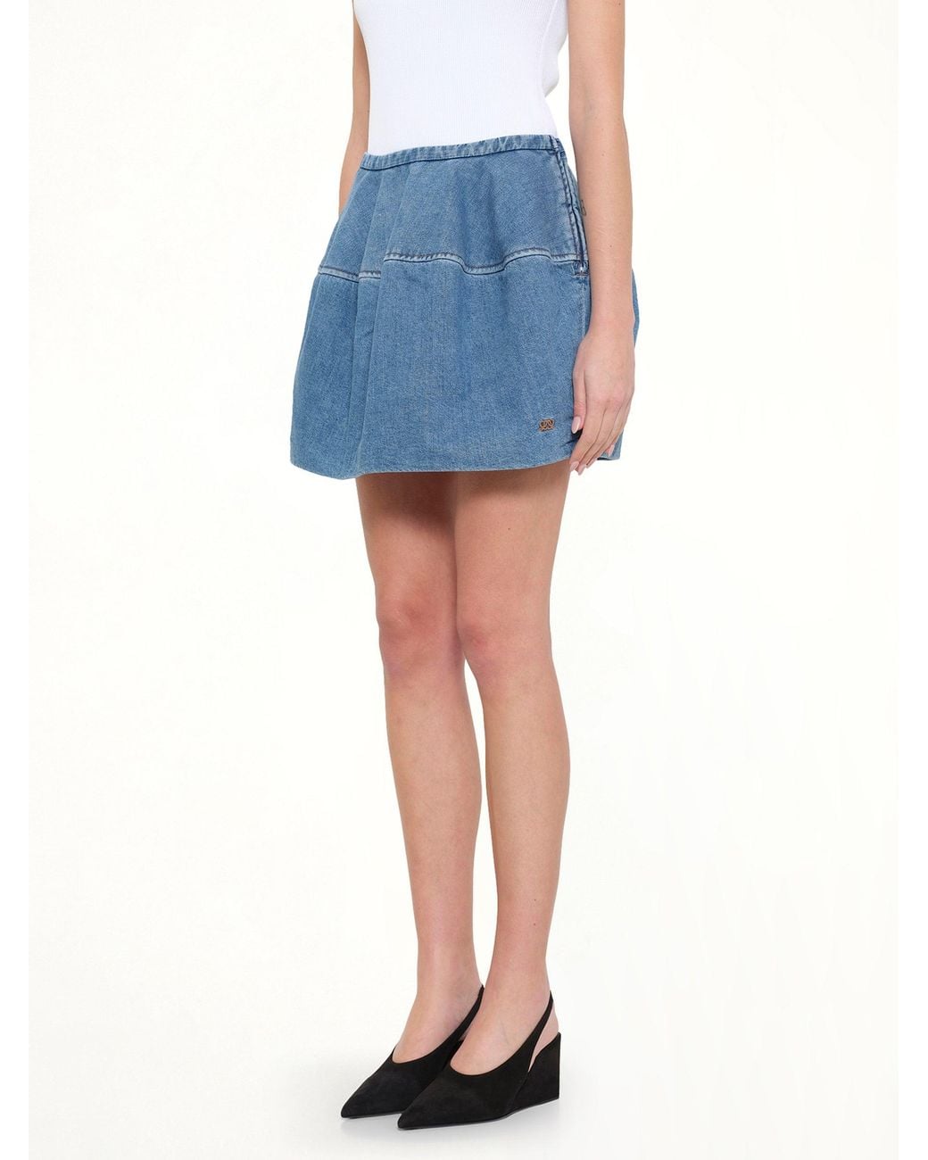 Loewe Blue Denim Balloon Skirt