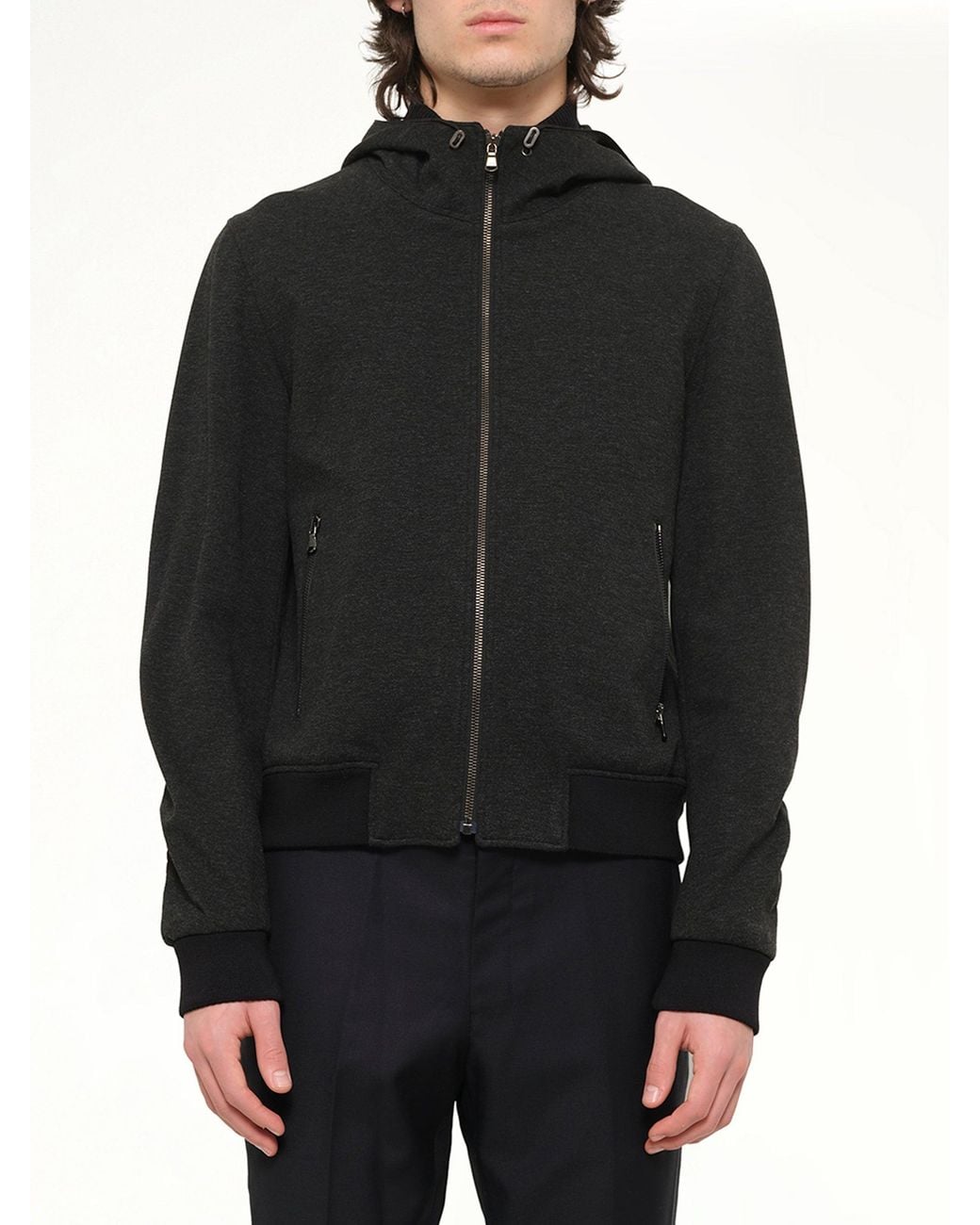 Wooyoungmi Black Track Jacket for men