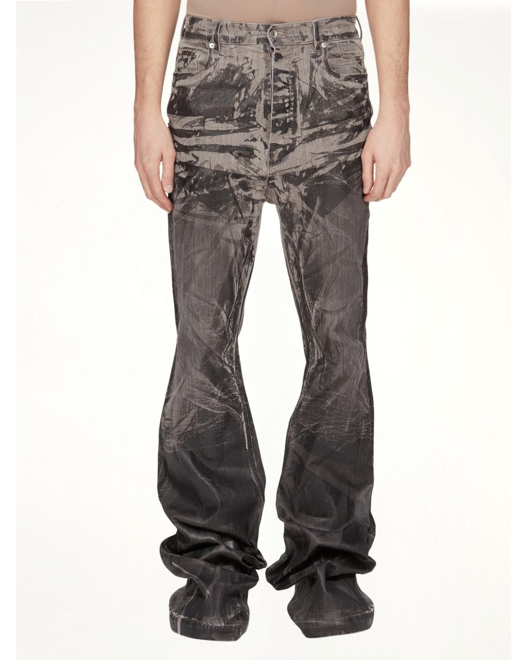 Rick Owens Bolan Bootcut Washed Foil in Black for Men | Lyst UK
