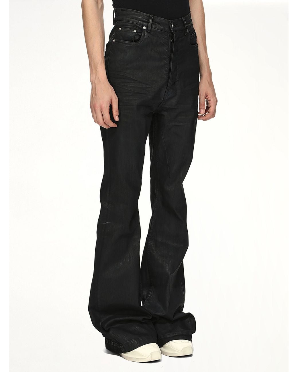 Rick Owens Black Stretch Denim Bolan Bootcut for men