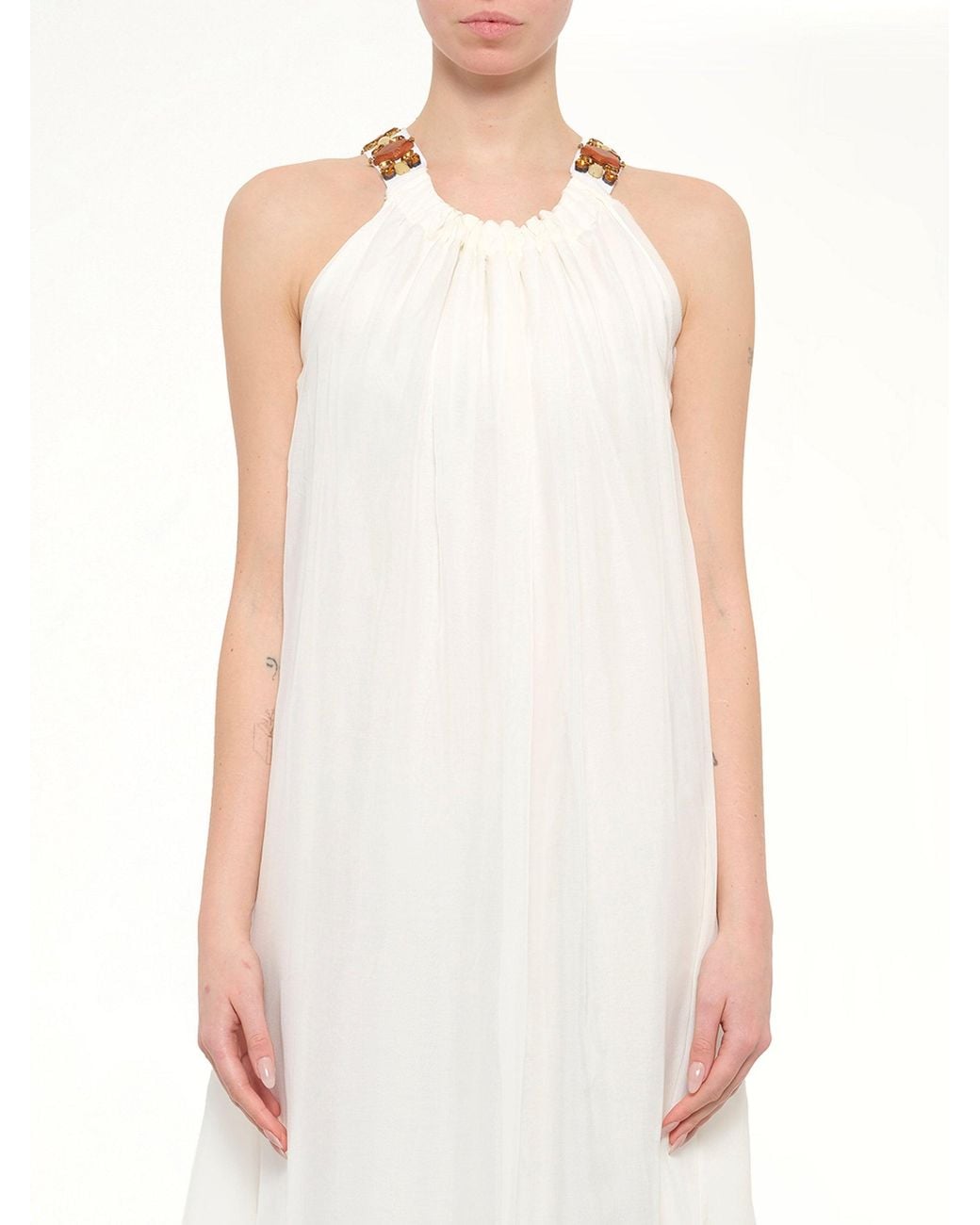Lanvin White Jersey Dress