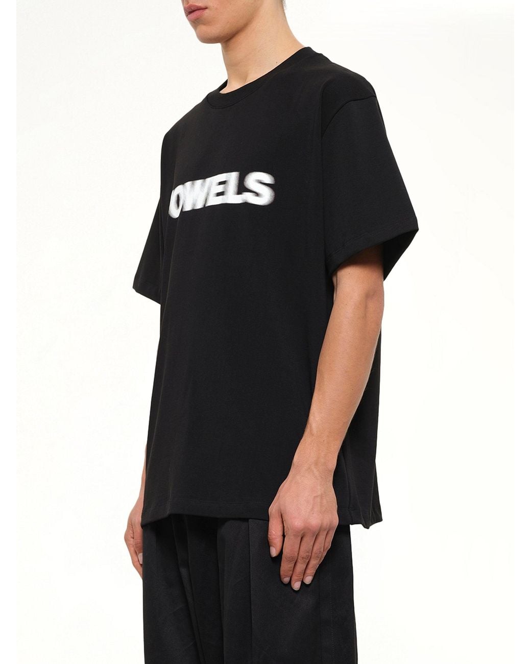 vowels Black Blur T-Shirt for men
