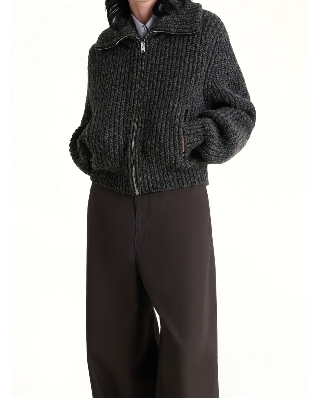 Lemaire Black Zipped Cardigan