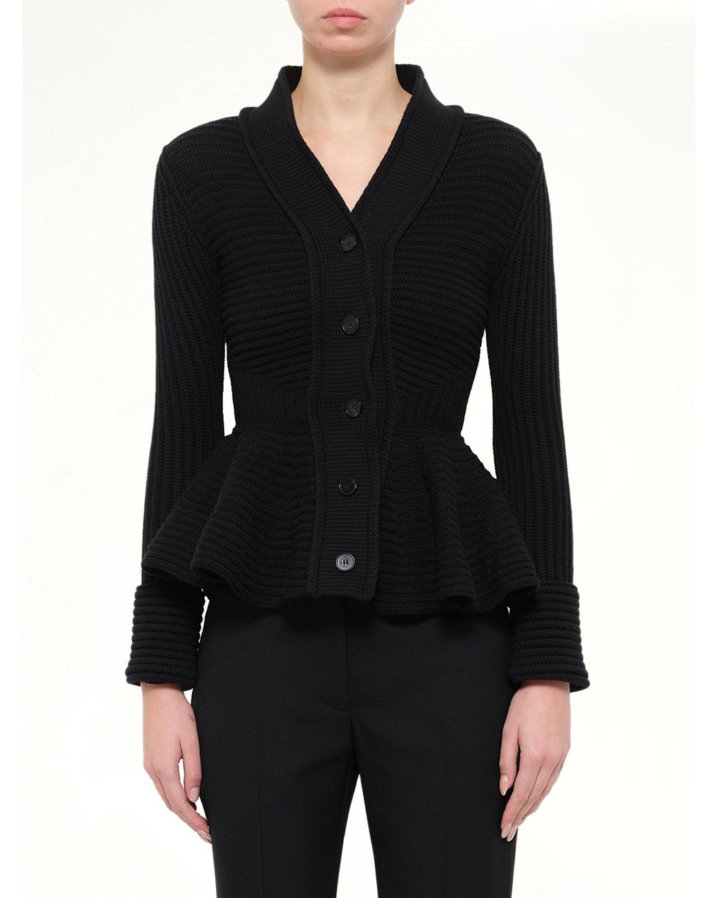 McQueen Black Chunky Cardigan
