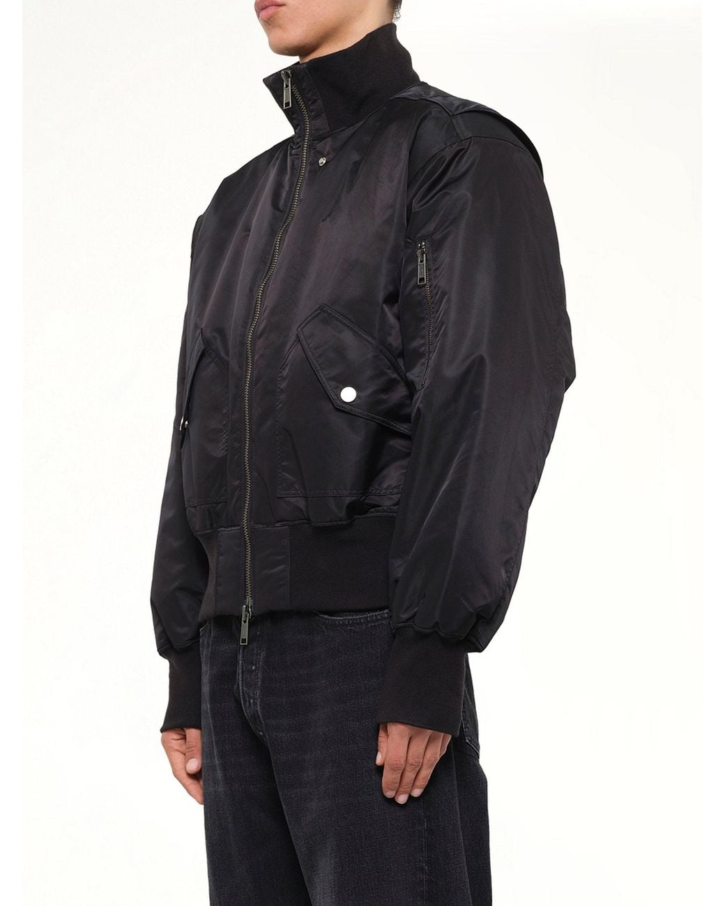 Entire studios Blue Echo Nylon Bomber Jacket for men