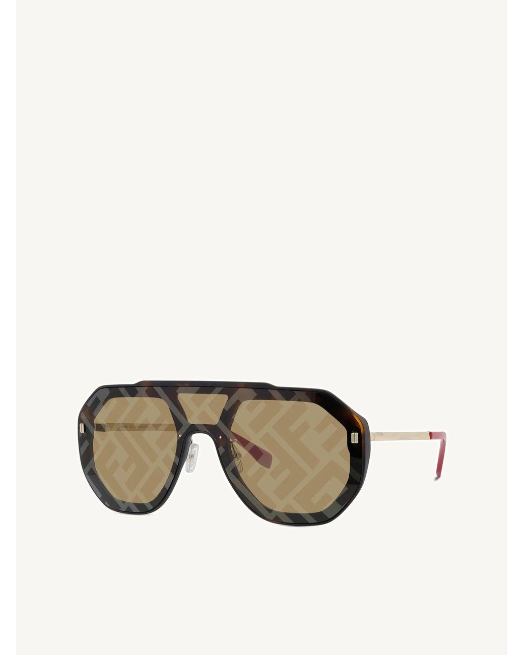 Fendi Natural Fe40006U 0052G Aviator Sunglasses for men