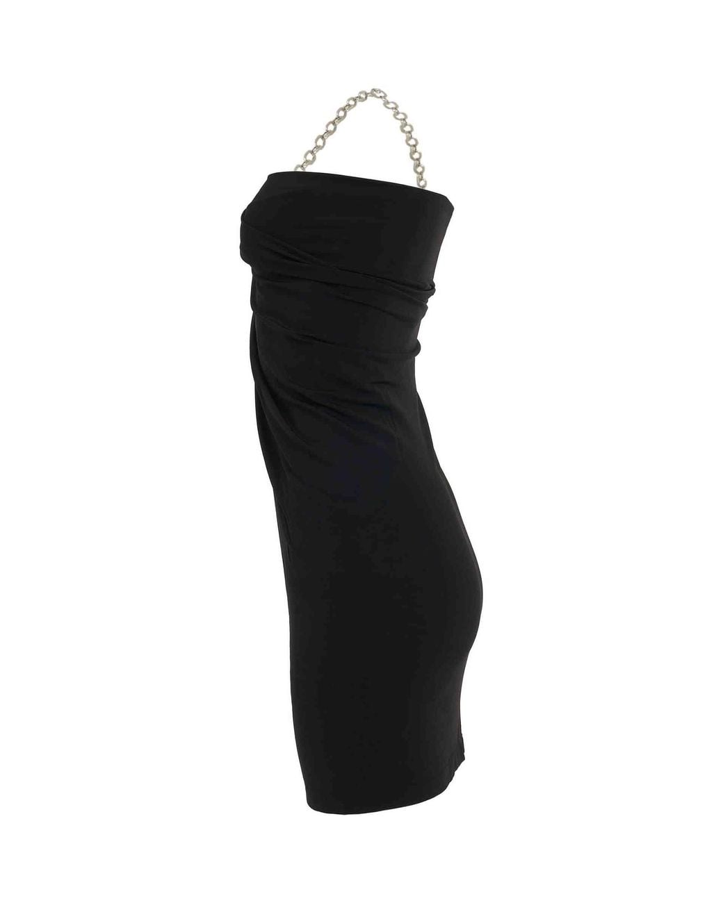 Givenchy Black Shiny Crepe Jersey Mini Dress