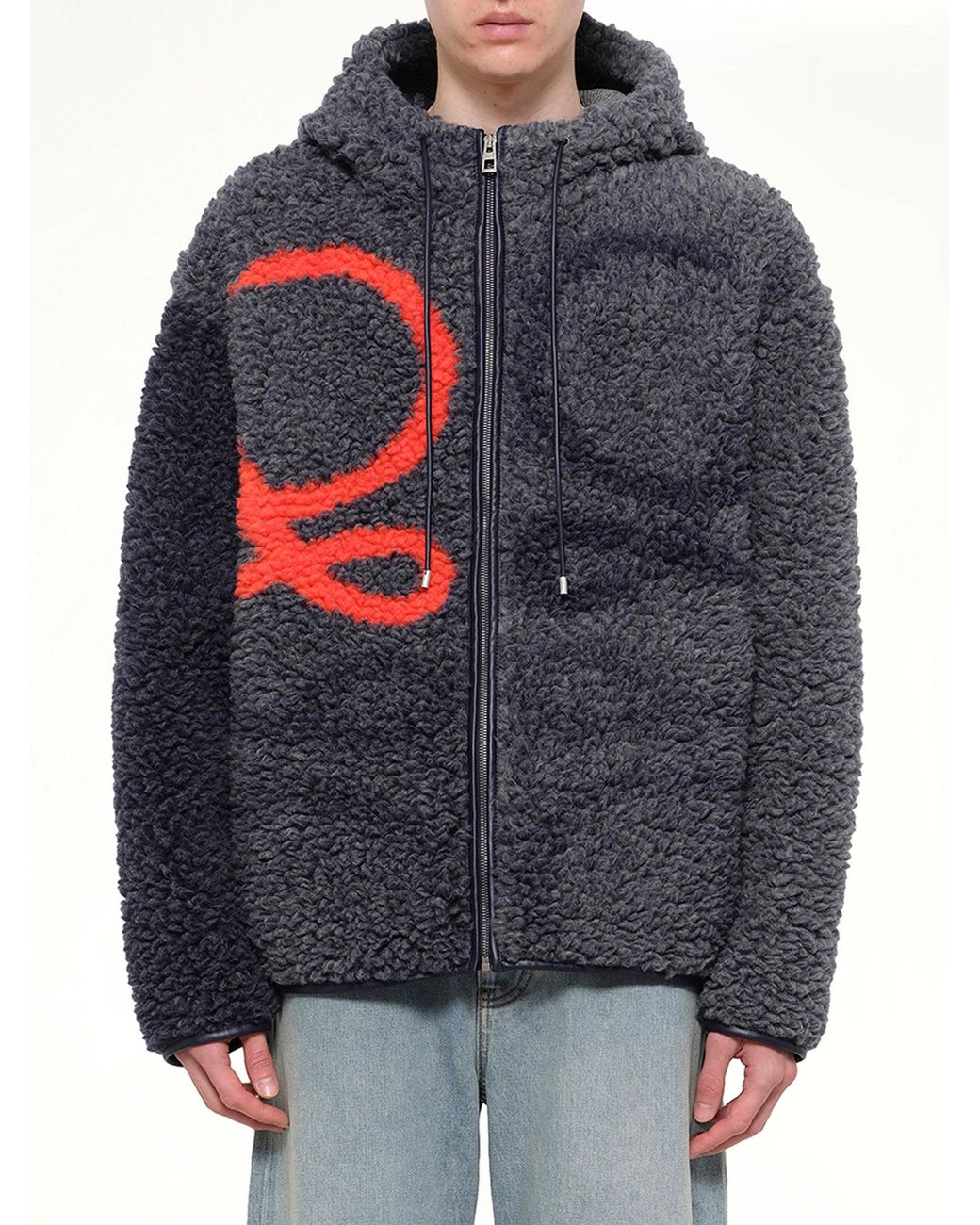 Loewe Gray Hooded Jacket for men