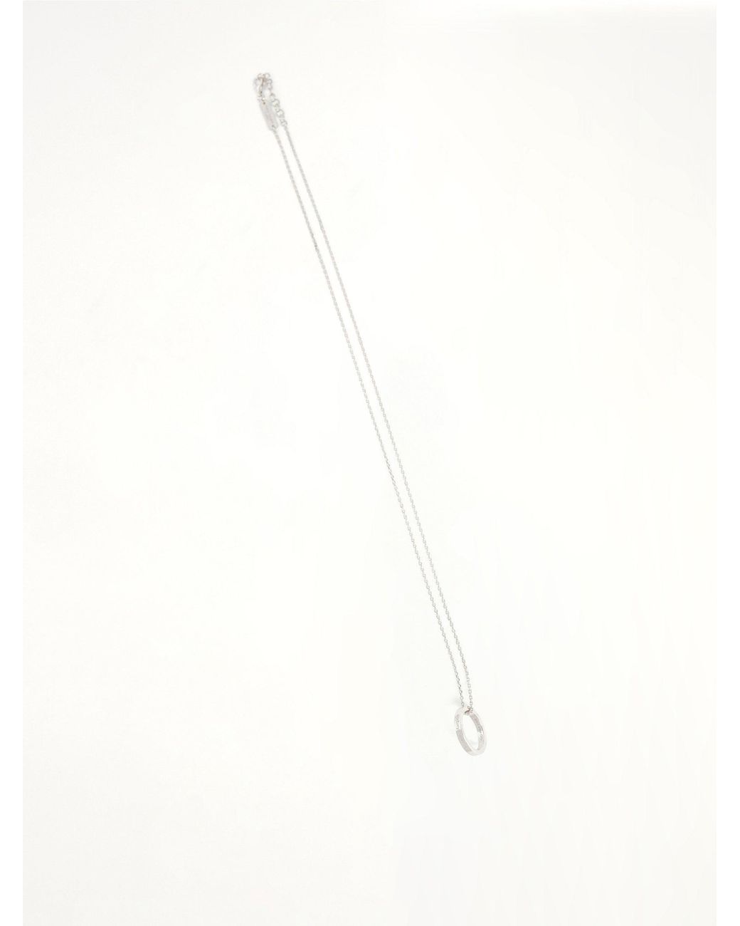 Maison Margiela White Logo Reference Necklace With Ring 3Mm for men