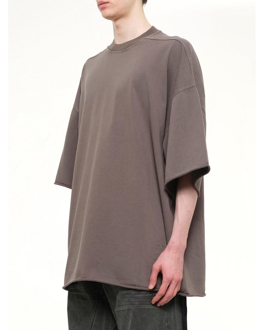 Rick Owens Gray Heavy Jersey Tommy T-Shirt for men
