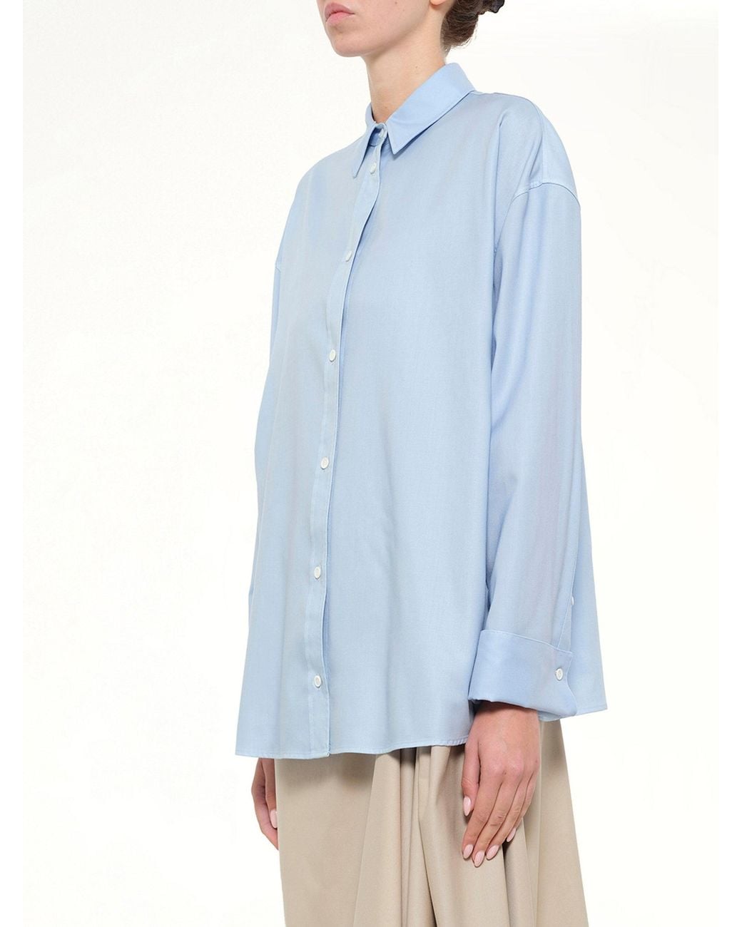 Loewe Blue Wool-Silk Shirt