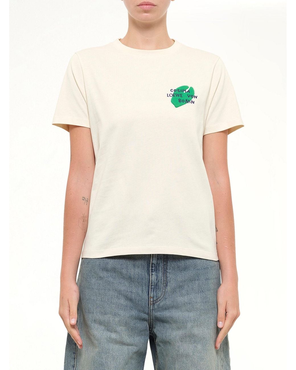 Loewe White Cosma Regular Fit T-Shirt