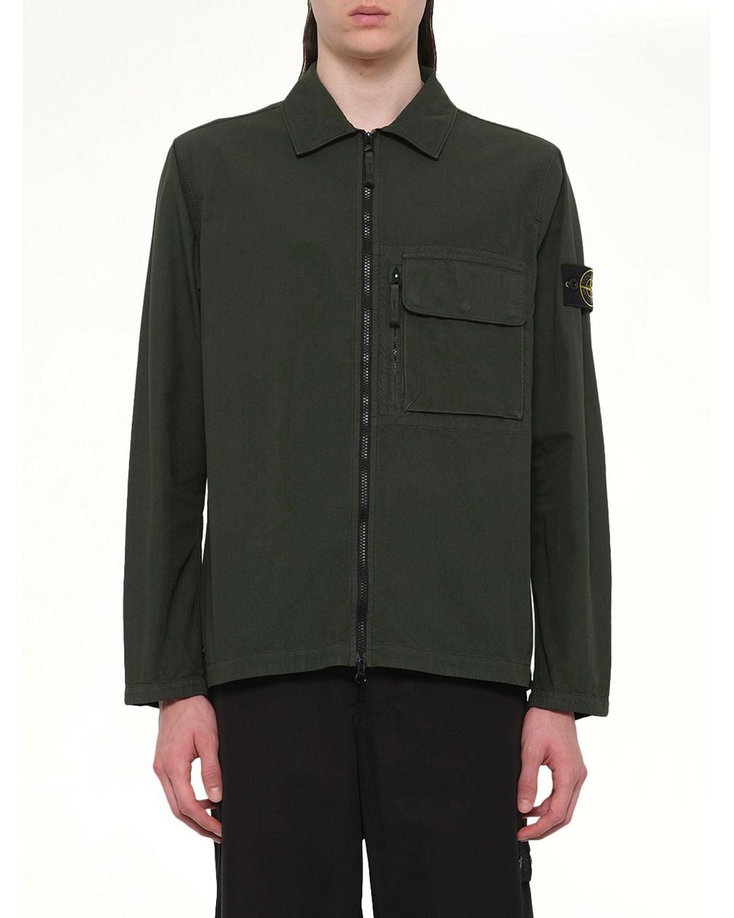 Stone Island Green 120000 Overshirt for men
