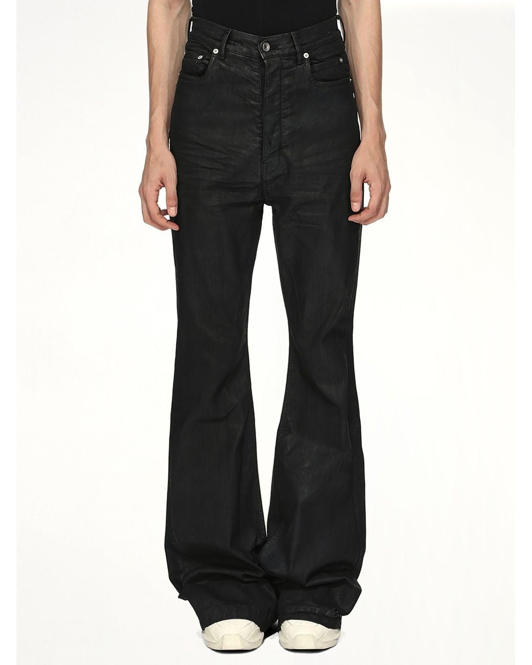 Rick Owens Black Stretch Denim Bolan Bootcut for men