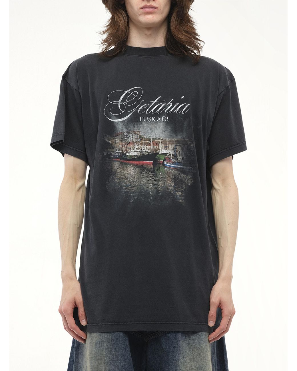 Balenciaga Getaria Oversized T-Shirt, Short Sleeves, 100% Cotton