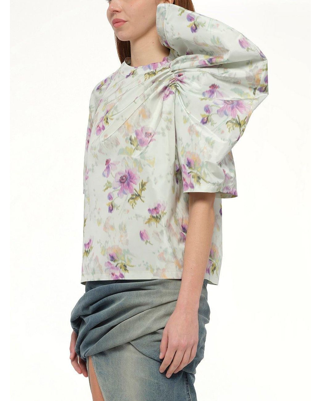 Loewe Gray Draped Top