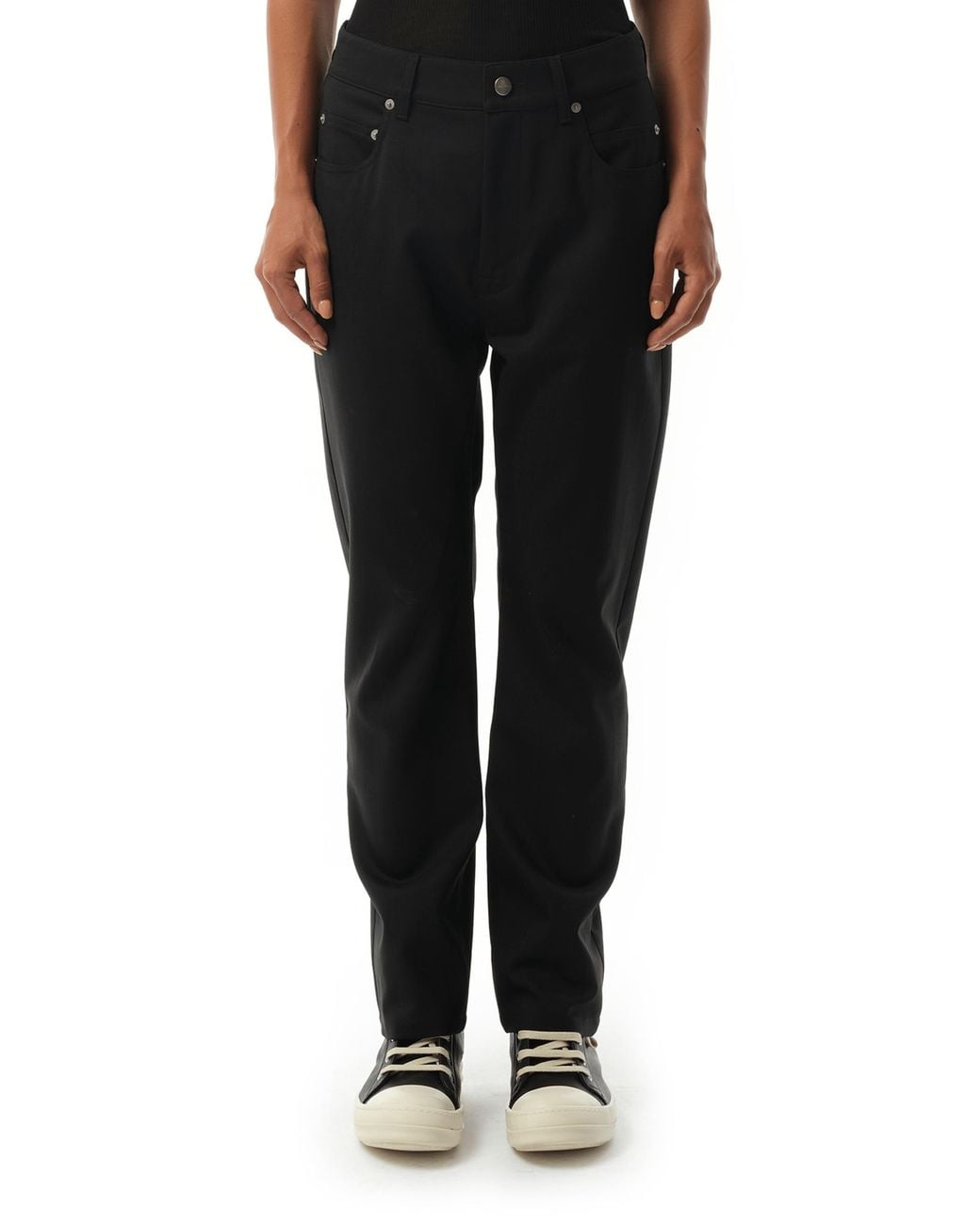 Rick Owens Black Detroit Cut Pants