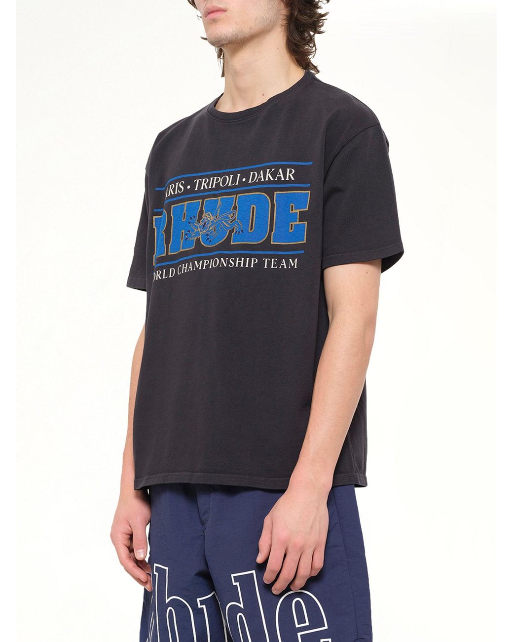 Rhude Blue Chrono T-Shirt for men