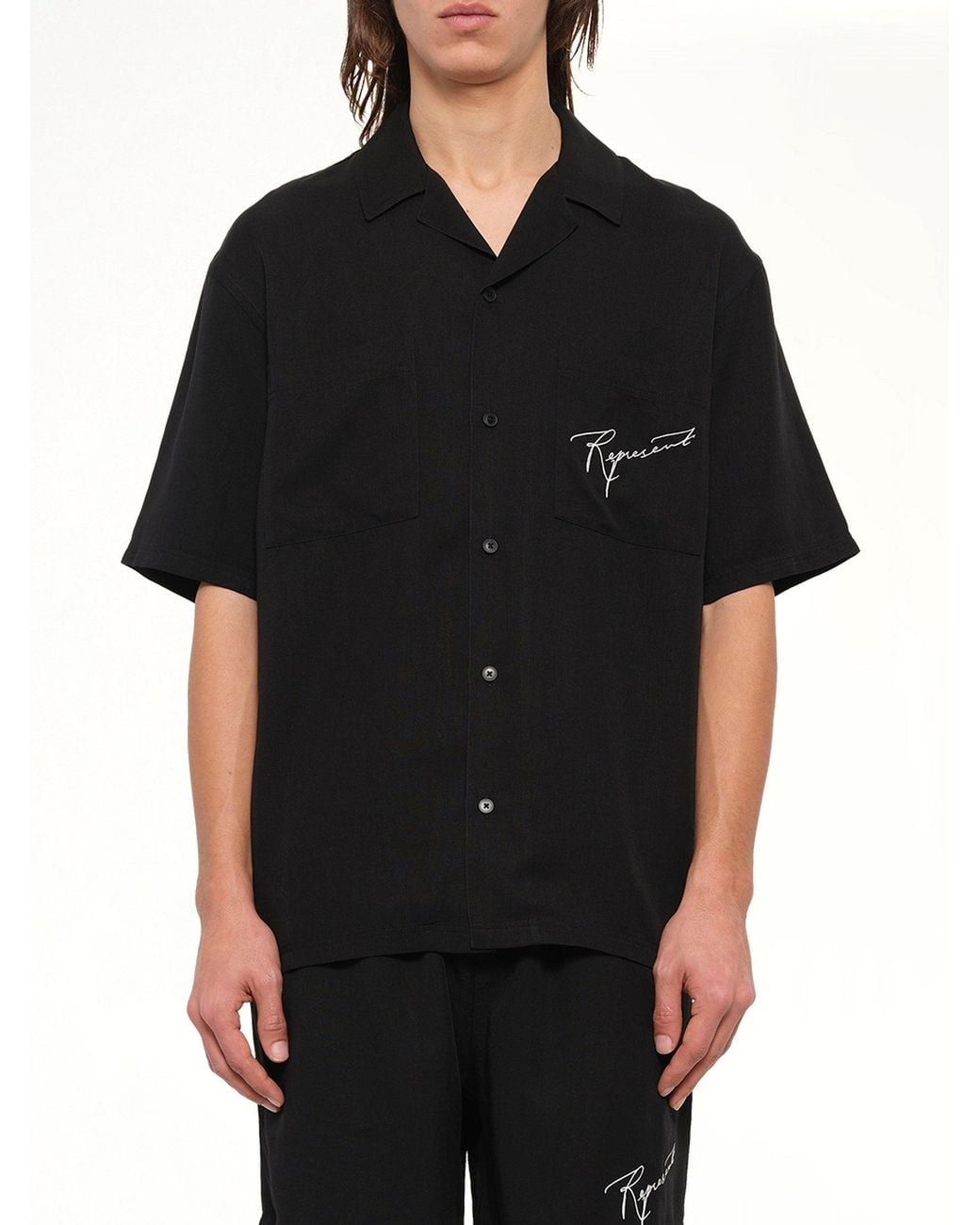 Represent Black Love And Kisses Resort Shirt for men