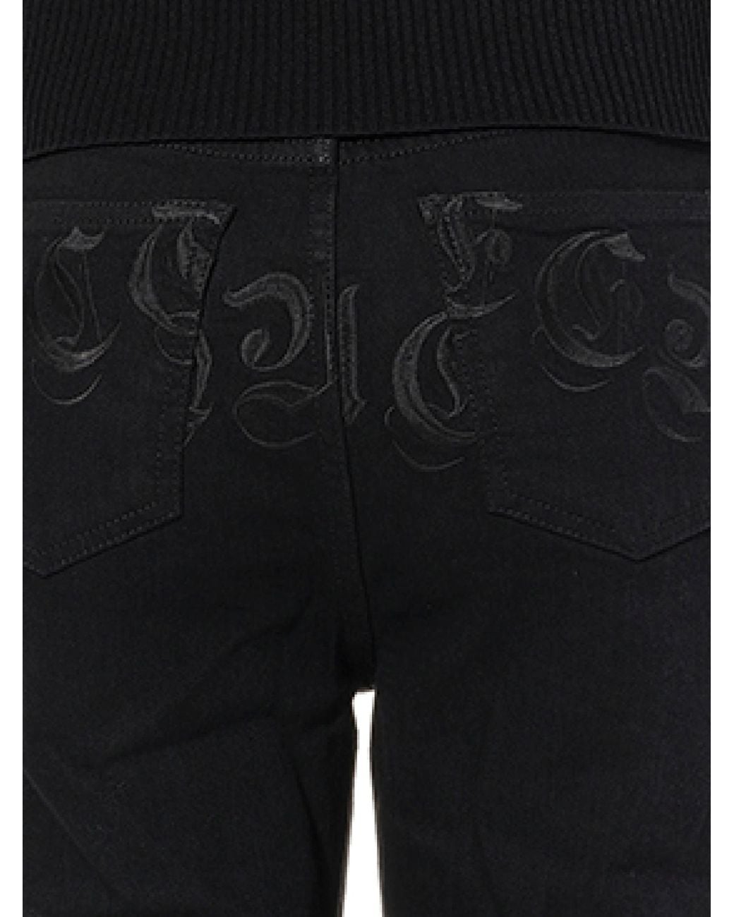 McQueen Black Emb Denim Jeans