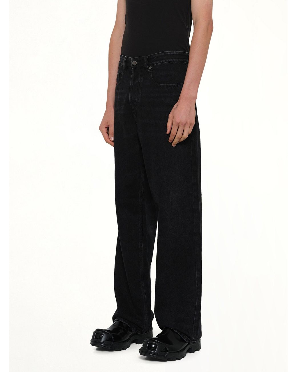 DIESEL Black 2001 D-Macro Relaxed Jeans for men