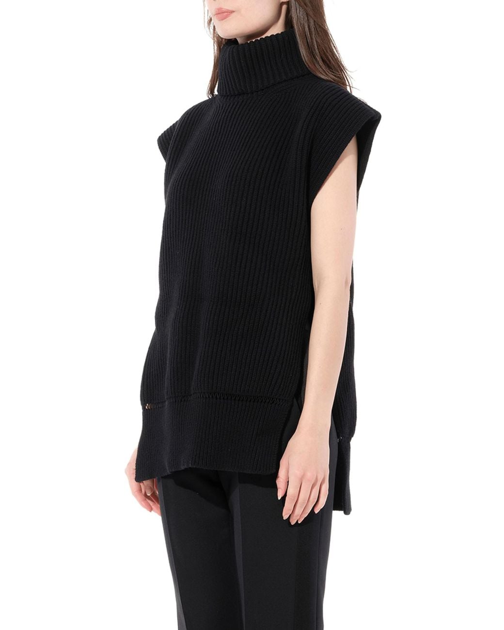 McQueen Black Turtle Neck Knitwear, Size: Small