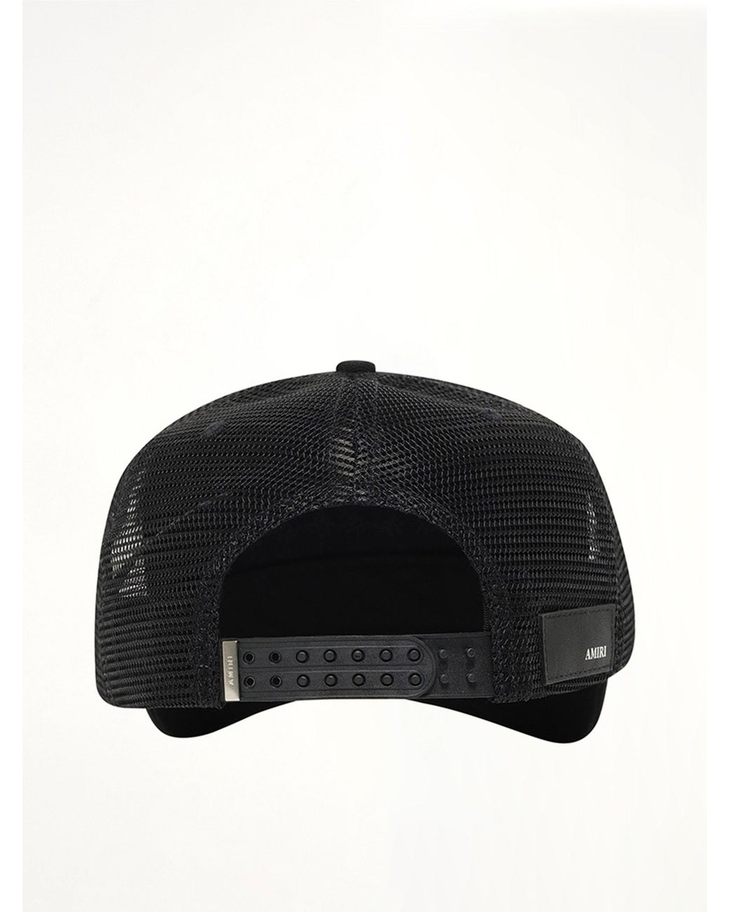 Amiri Black 3 Star Metallic Trucker Hat for men